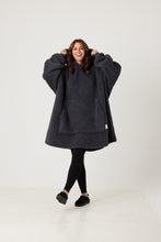 Load image into Gallery viewer, Snuggz Lite - Charcoal Grey Adult Hooded Blanket
