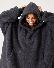 Load image into Gallery viewer, Snuggz Lite - Charcoal Grey Adult Hooded Blanket
