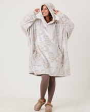 Load image into Gallery viewer, Snuggz Lite - Snow Leopard Adult Hooded Blanket
