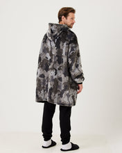 Load image into Gallery viewer, Snuggz Original - Grey Camo Adult Hooded Blanket
