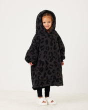 Load image into Gallery viewer, Snuggz Lite - Charcoal Animal Hooded Blanket for Kids
