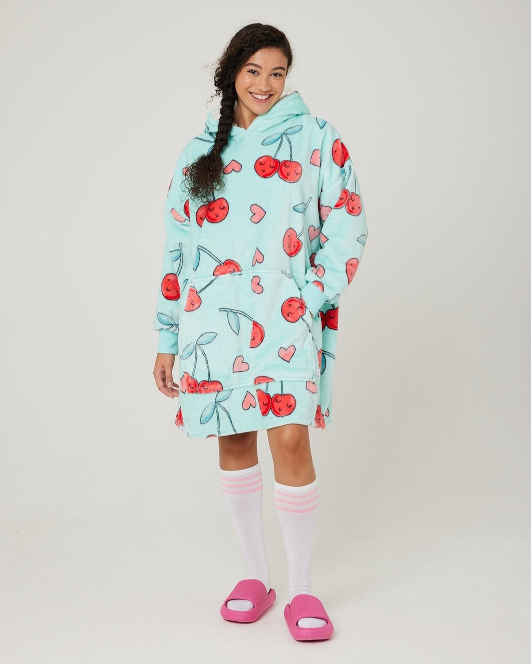 Snuggz Lite - Cherry Print Hooded Blanket for Kids