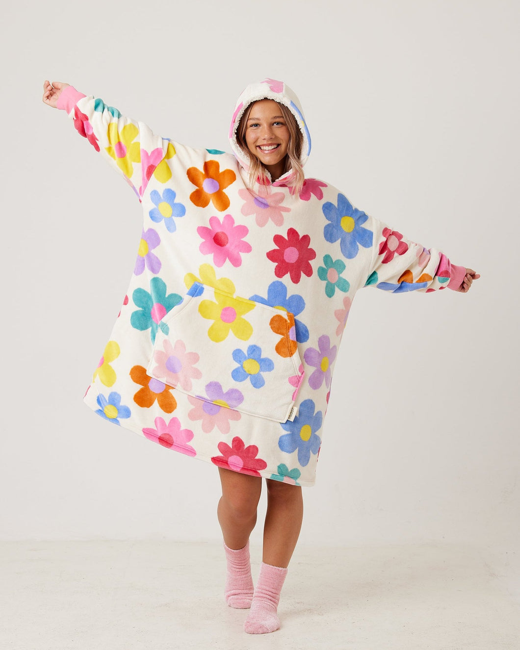 Snuggz Original - Flower Power Hooded Blanket for Kids