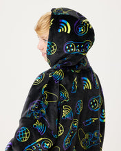 Load image into Gallery viewer, Snuggz Original - Gamer Print Hooded Blanket for Kids
