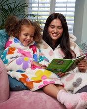 Load image into Gallery viewer, Snuggz Original - Flower Power Hooded Blanket for Kids
