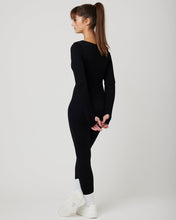 Load image into Gallery viewer, Snuggz Fit Ribbed Long Sleeve Black Seamless Jumpsuit
