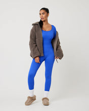 Load image into Gallery viewer, Snuggz Fit Ribbed Long Sleeve Blue Seamless Jumpsuit
